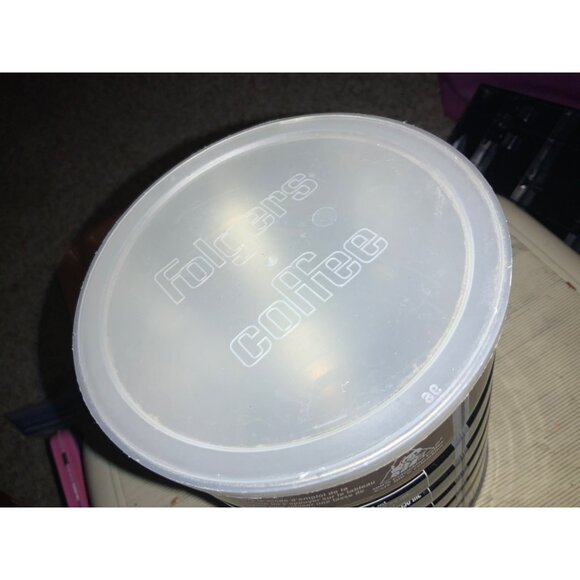 Folgers Mountain Grown Tin Metal Coffee Can w/ Lid COFFEE HOUSE- empty - Picture 14 of 15